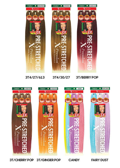 X-PRESSION BRAID-PRE STRETCHED BRAID 52" 6X