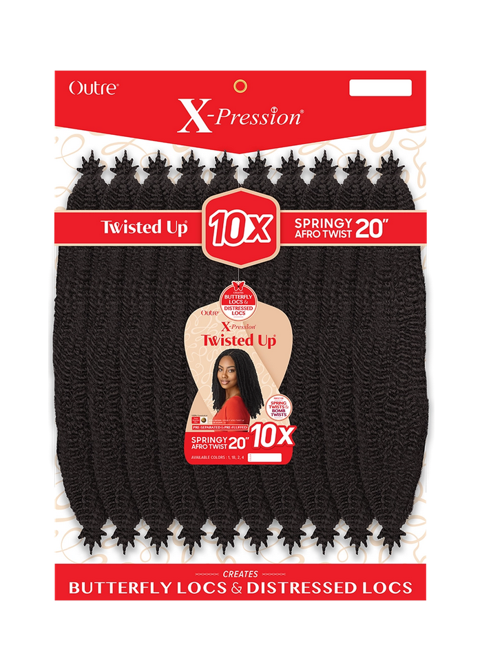 X-PRESSION - TWISTED UP - SPRINGY AFRO TWIST 20" 10X