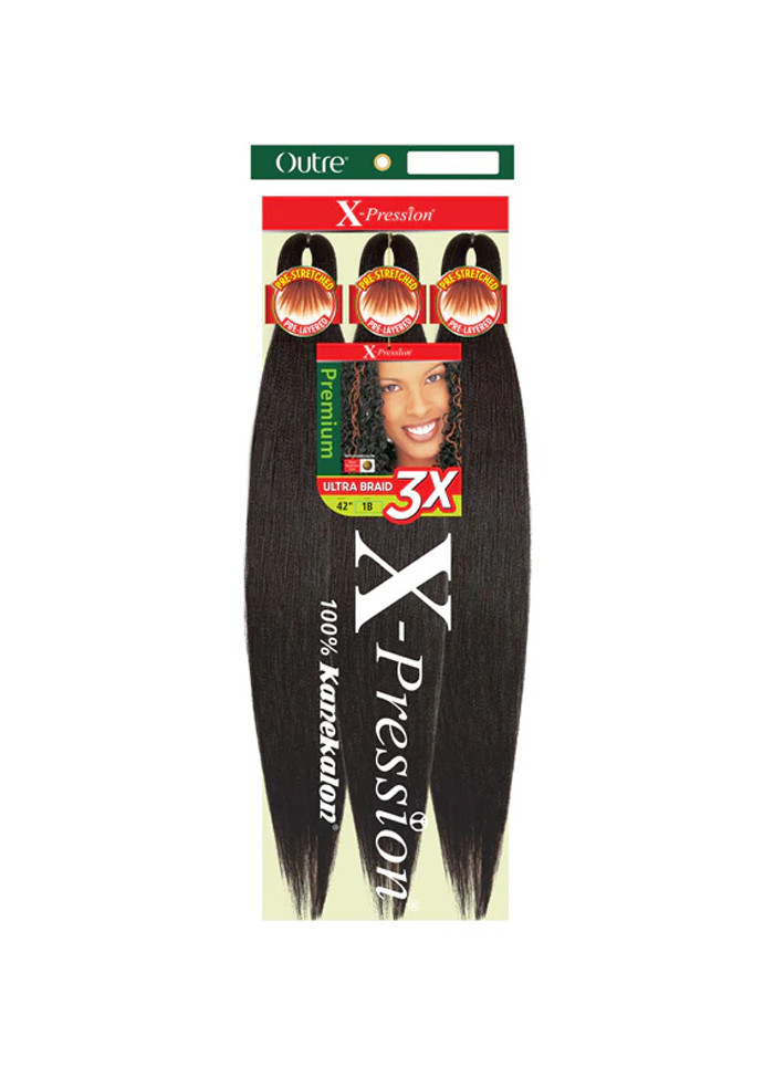 X-PRESSION BRAID-PRE STRETCHED BRAID 42" 3X
