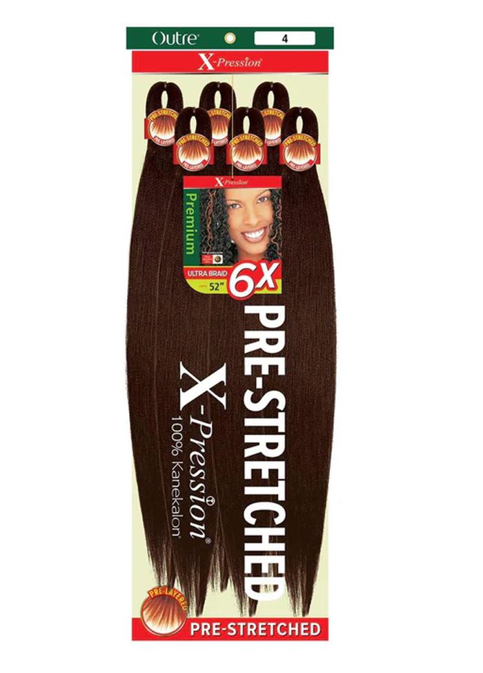 X-PRESSION BRAID-PRE STRETCHED BRAID 52" 6X