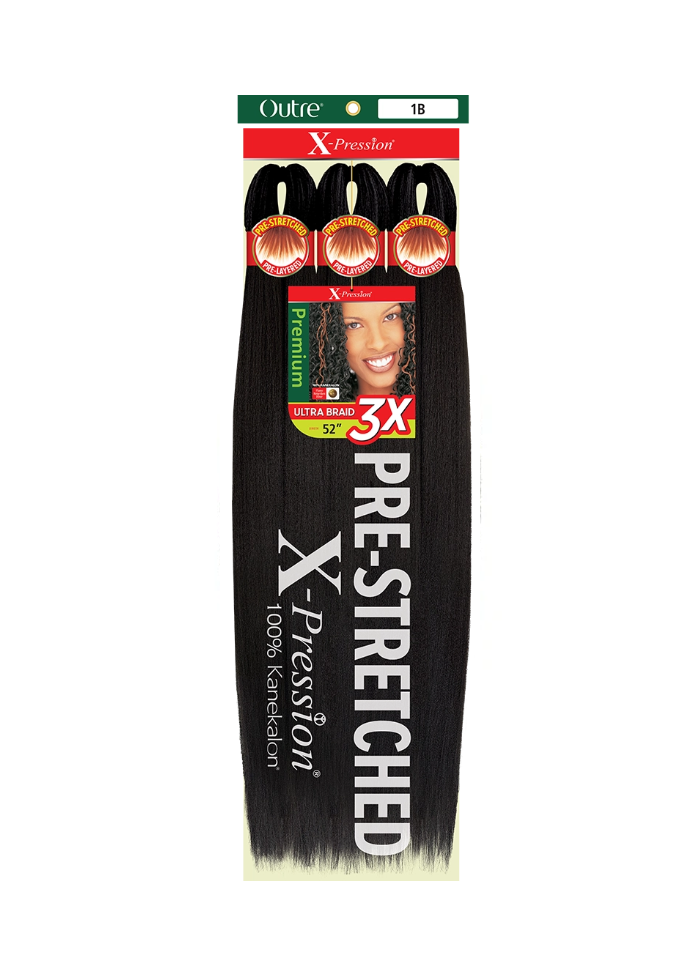 X-PRESSION BRAID-PRE STRETCHED BRAID 52" 3X