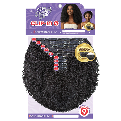 BIG BEAUTIFUL HAIR - CLIP-IN - 9PCS - BOHEMIAN CURL 14" - HT