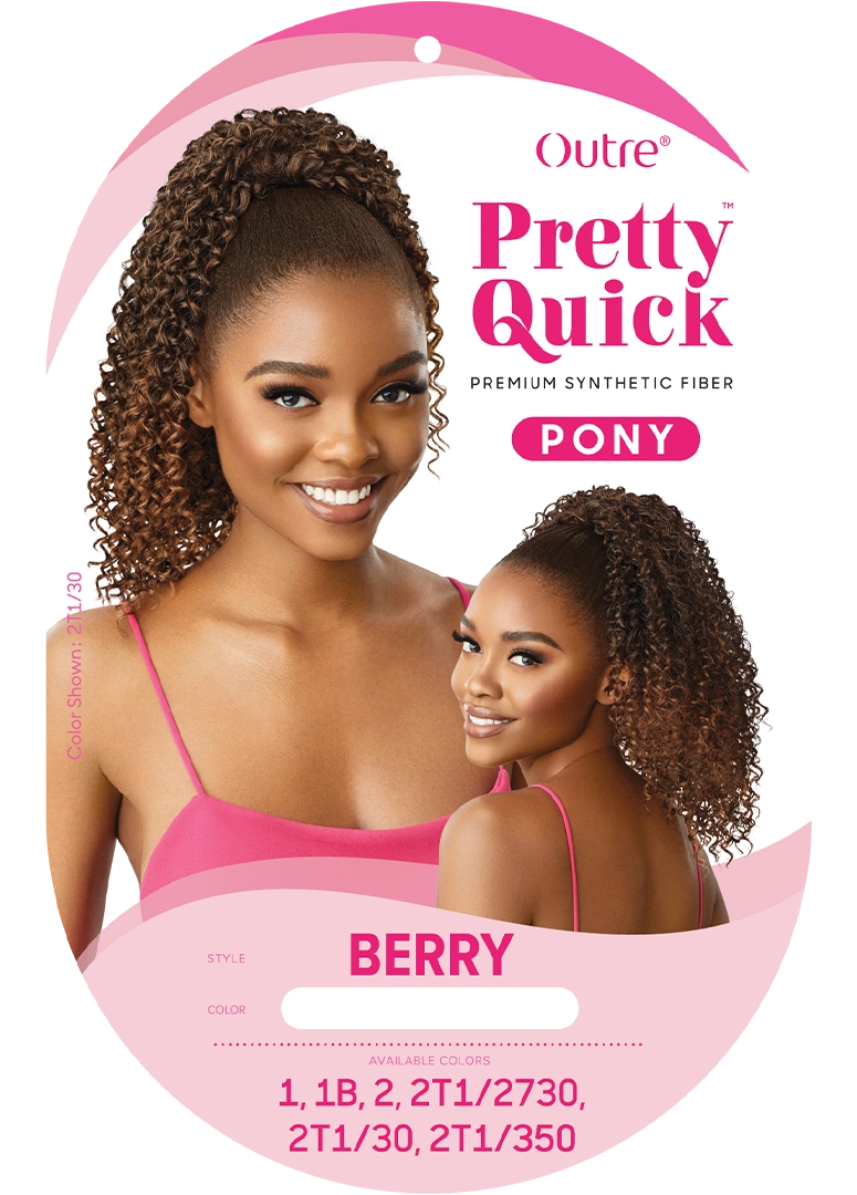 PRETTY QUICK - DRAWSTRING PONY - BERRY