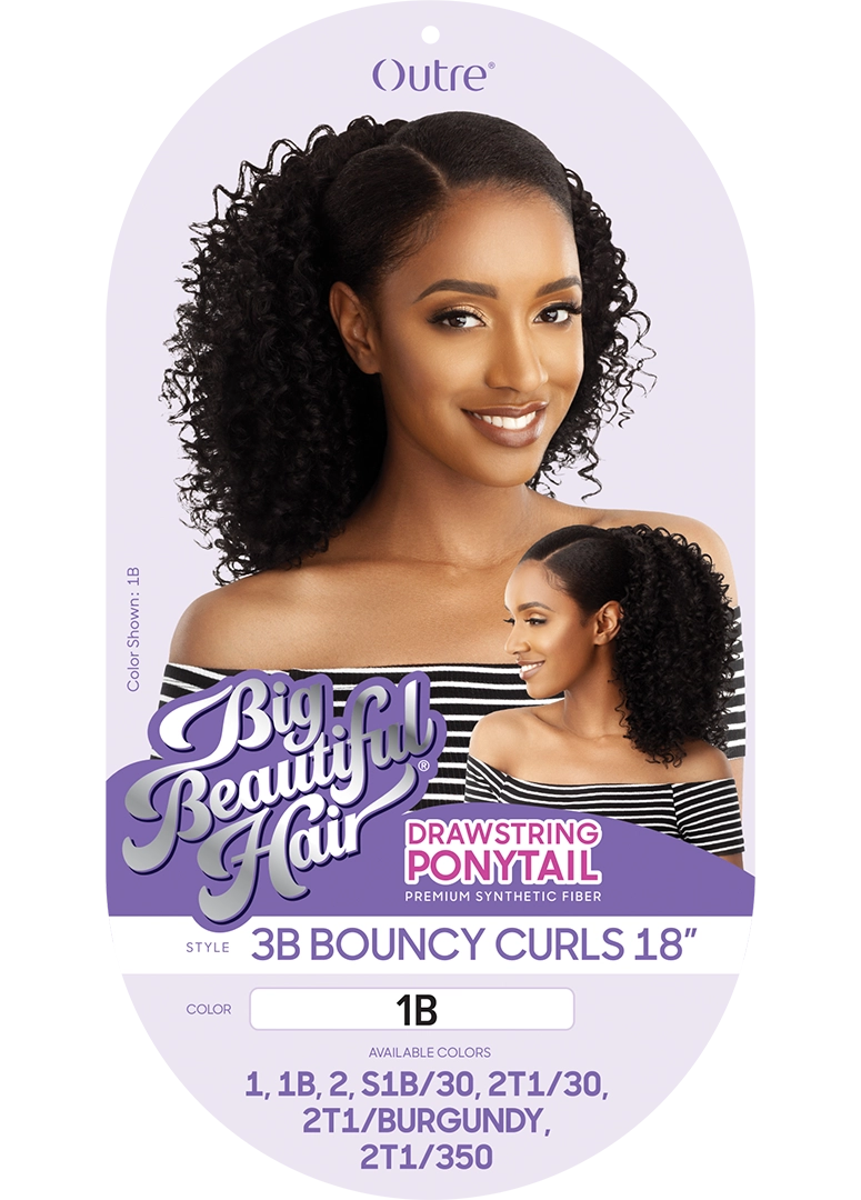 BIG BEAUTIFUL HAIR - DS PONYTAIL - 3B - BOUNCY CURLS 18