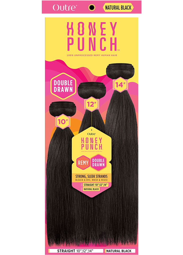 HONEYPUNCH 100% UNPROCESSED REMI HAIR - STRAIGHT - MULTIPACK