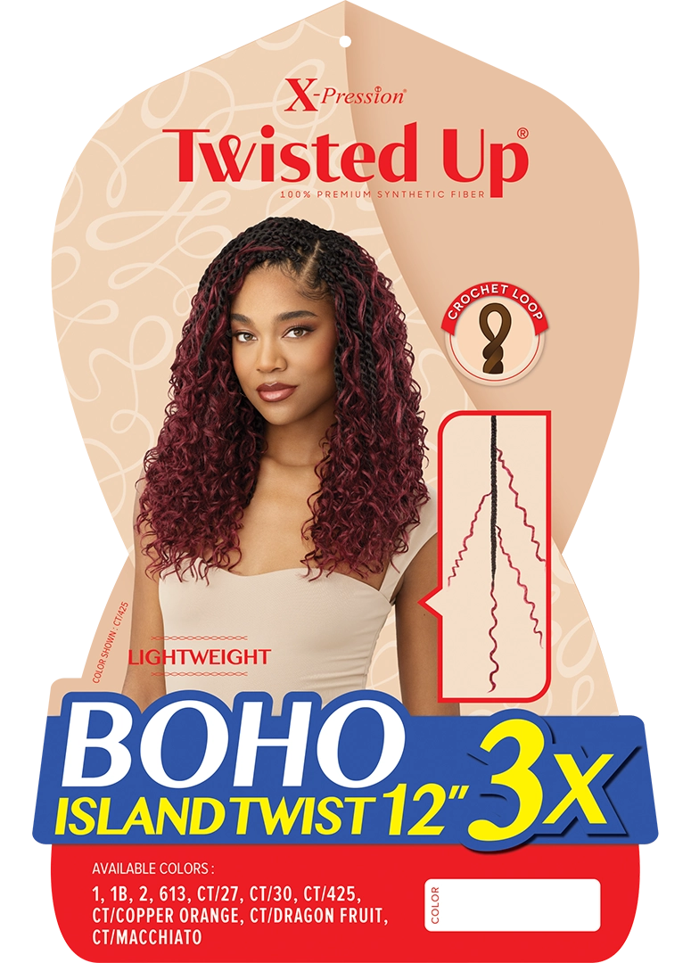 X-PRESSION - TWISTED UP - BOHO ISLAND TWIST 12" 3X