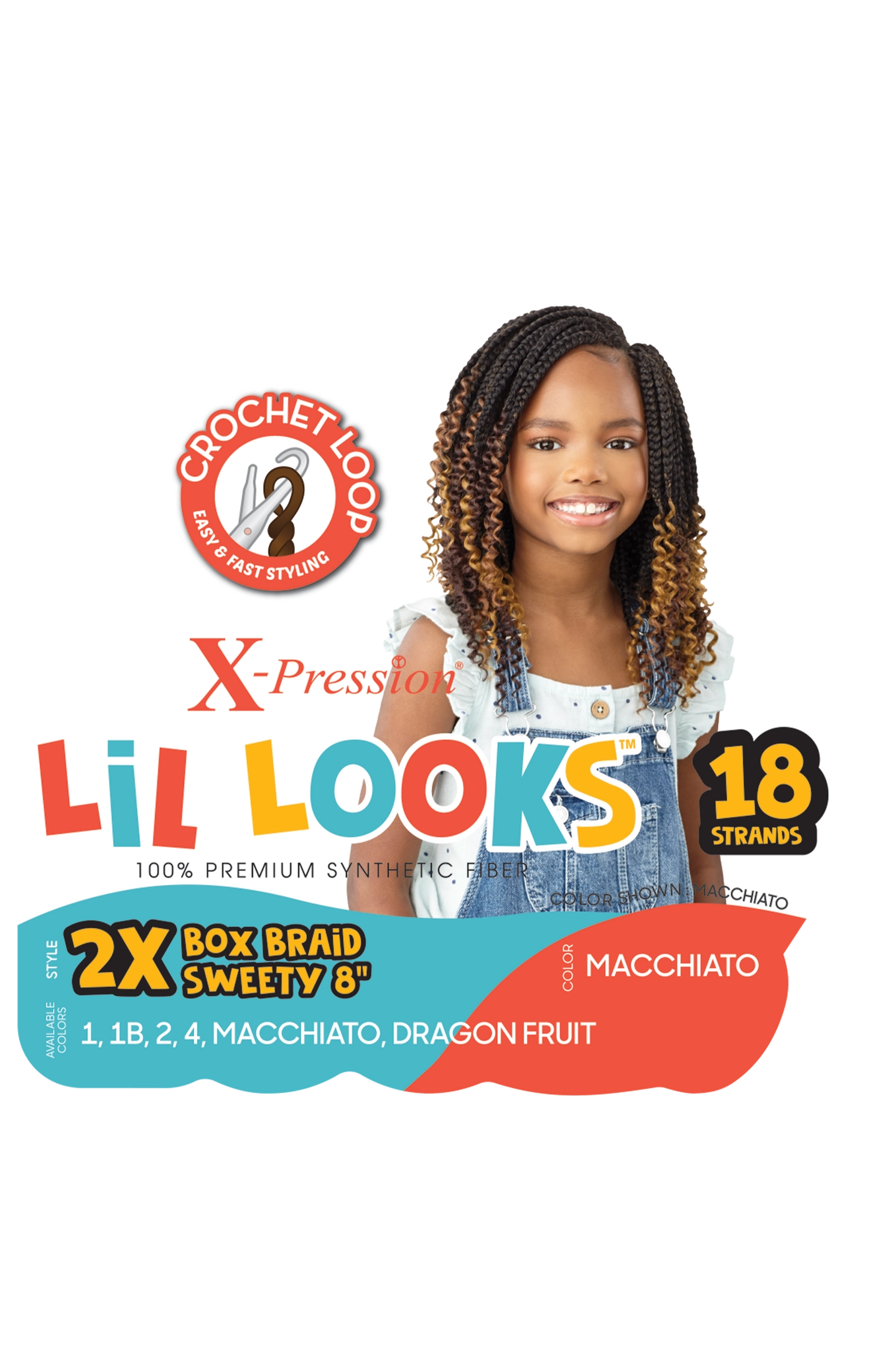X-PRESSION - LIL LOOKS - BOX BRAID SWEETY 8" 2X