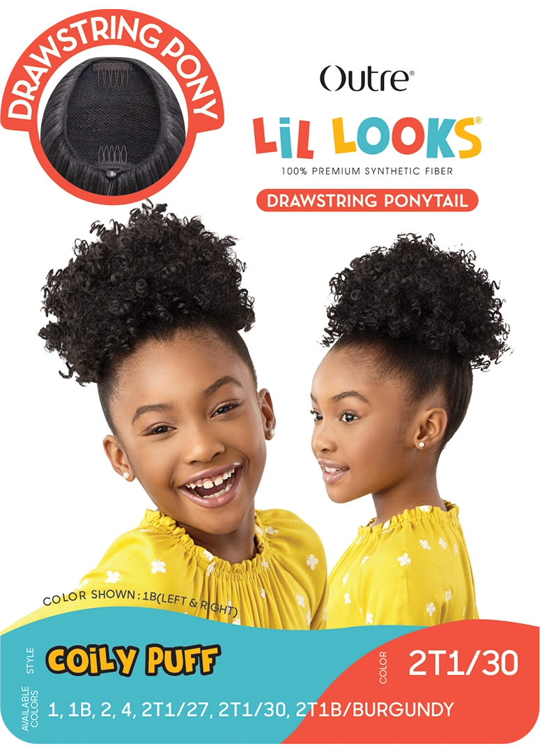 LIL LOOKS - DRAWSTRING PONYTAIL - COILY PUFF