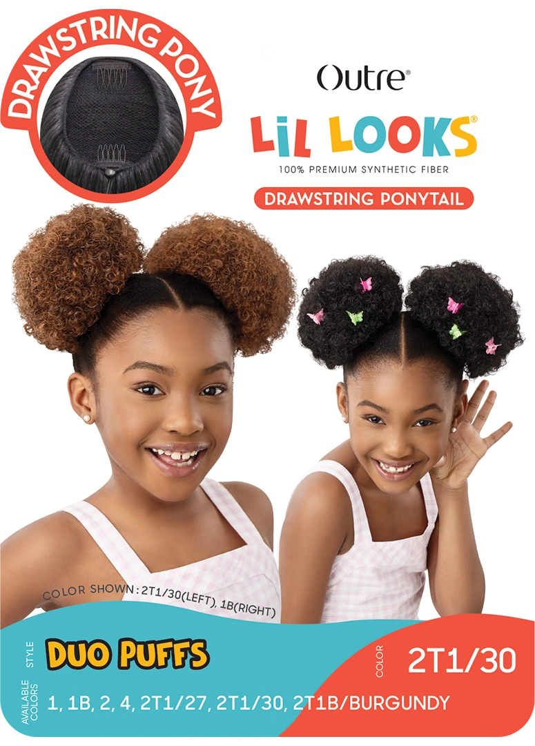 LIL LOOKS - DRAWSTRING PONYTAIL - DUO PUFFS