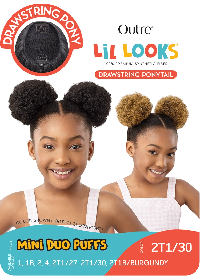 LIL LOOKS - DRAWSTRING PONYTAIL - MINI DUO PUFFS