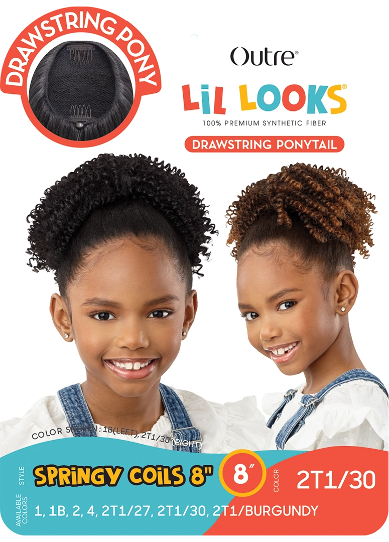 LIL LOOKS - DRAWSTRING PONYTAIL - SPRINGY COILS 8"