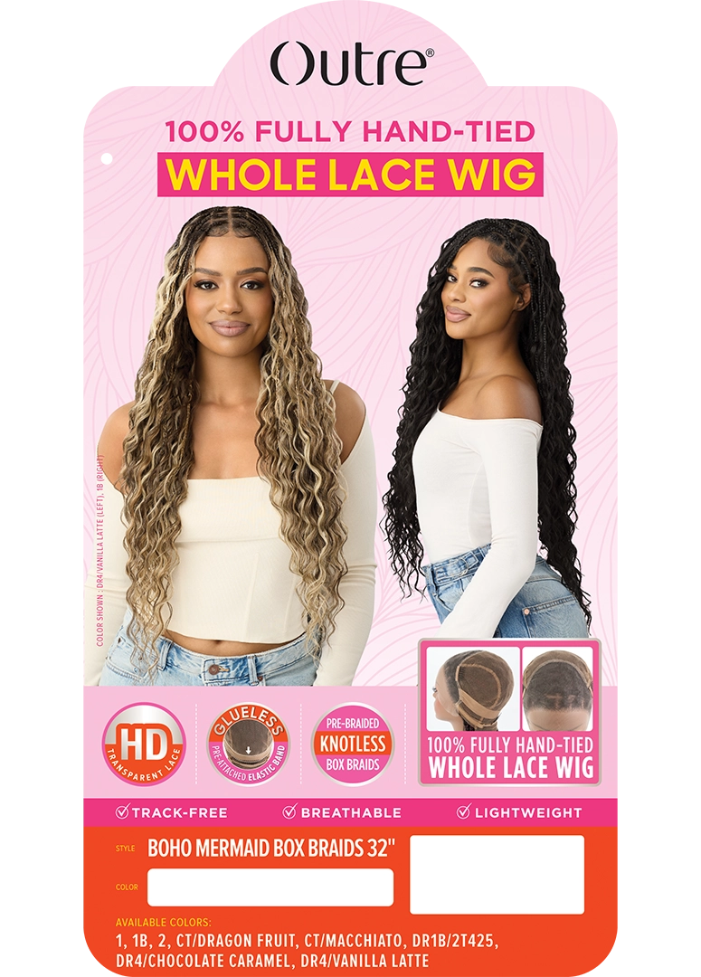 Boho Mermaid Box Braid 32"