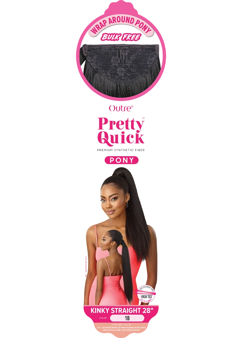 PRETTY QUICK - WRAP PONY - KINKY STRAIGHT 28" - HT