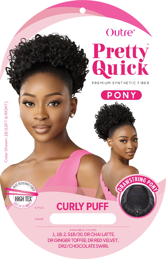 PRETTY QUICK - DRAWSTRING PONY - CURLY PUFF - HT