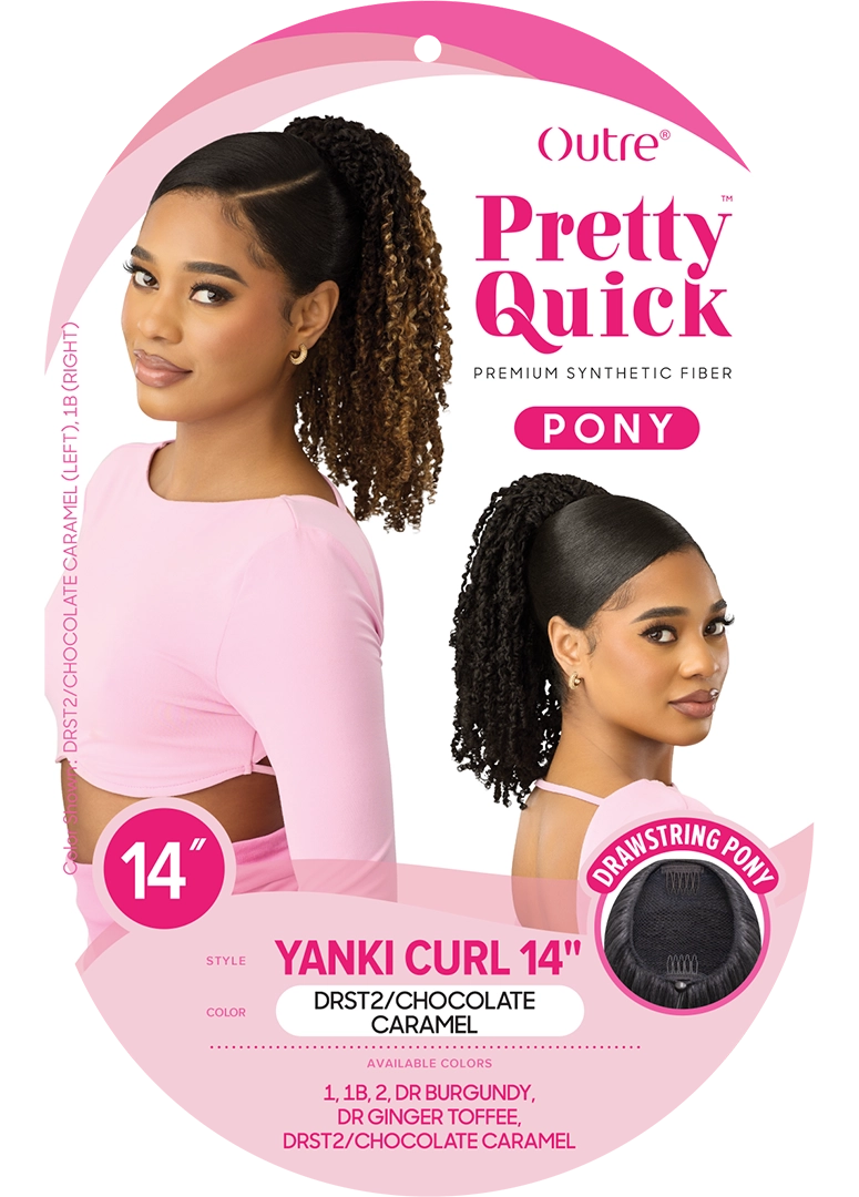 PRETTY QUICK - DRAWSTRING PONY - YANKI CURL 14"