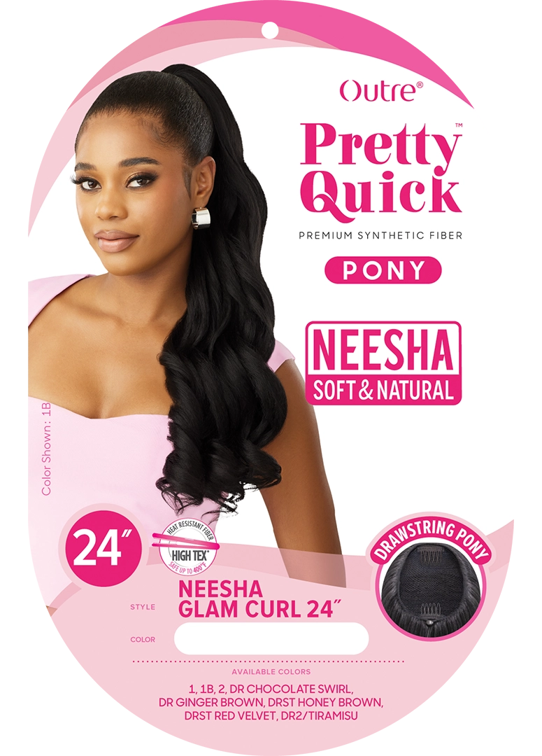 PRETTY QUICK - DRAWSTRING PONY - NEESHA GLAM CURL 24" - HT