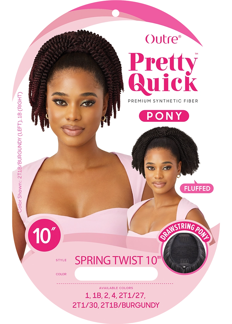 PRETTY QUICK - DRAWSTRING PONY - SPRING TWIST 10"