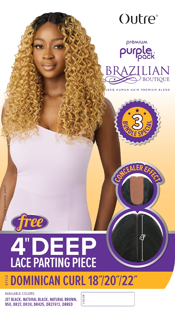 PURPLE PACK BRAZILIAN BOUTIQUE DOMINICAN CURL 18"20"22"