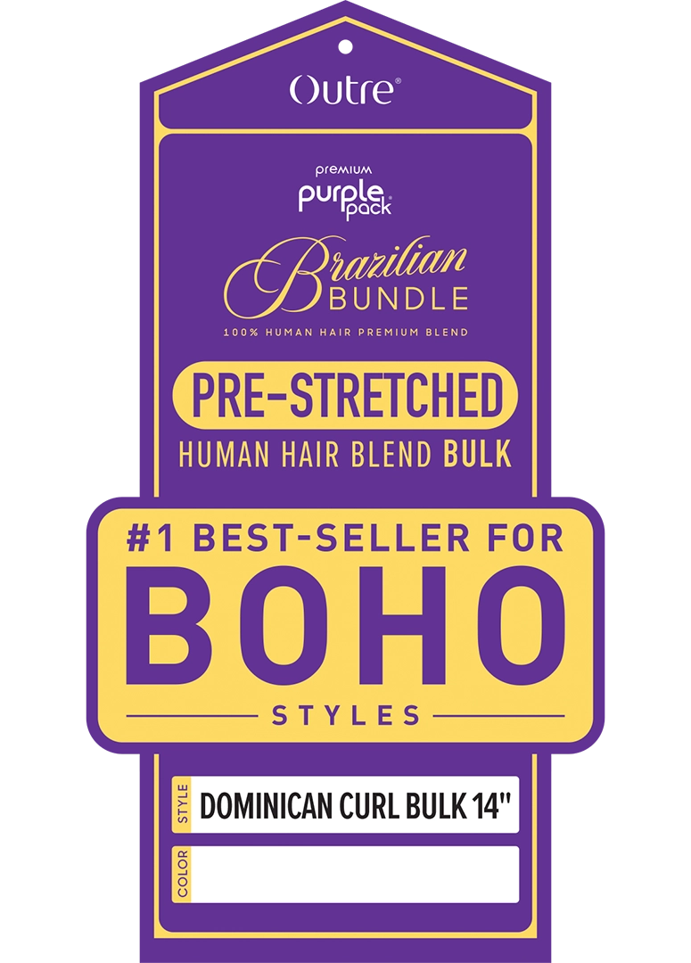 PURPLE PACK BRAZILIAN - PRESTRETCHED DOMINICAN CURL BULK 24"