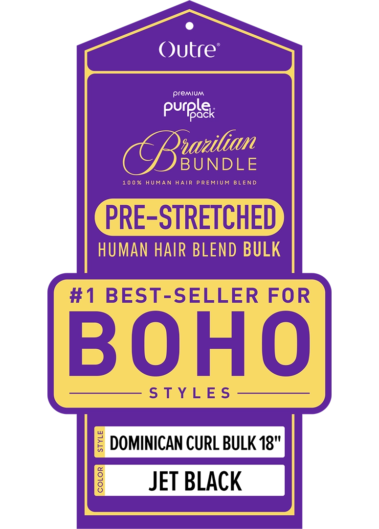 PURPLE PACK BRAZILIAN - PRESTRETCHED DOMINICAN CURL BULK 24"