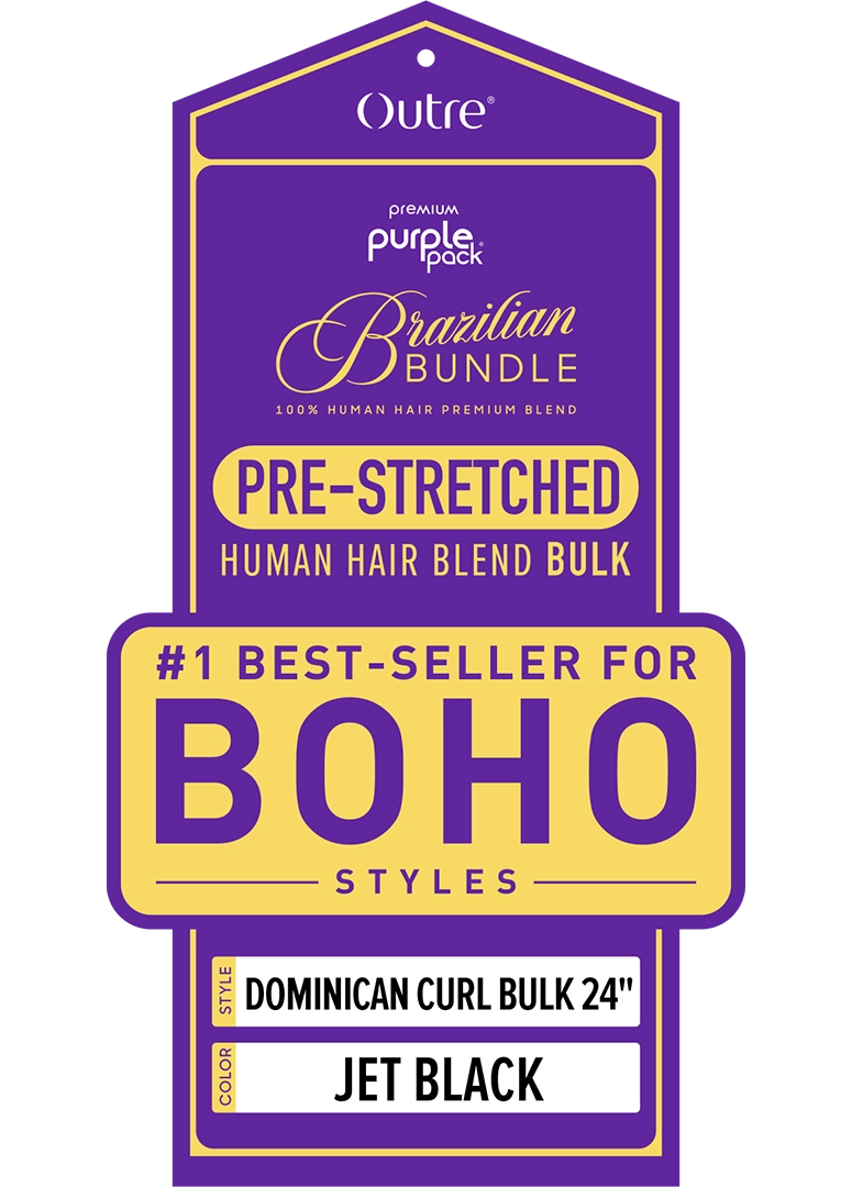 PURPLE PACK BRAZILIAN - PRESTRETCHED DOMINICAN CURL BULK 24"