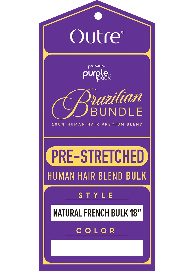 PURPLE PACK BRAZILIAN - PRESTRETCHED NATURAL FRENCH BULK 18"