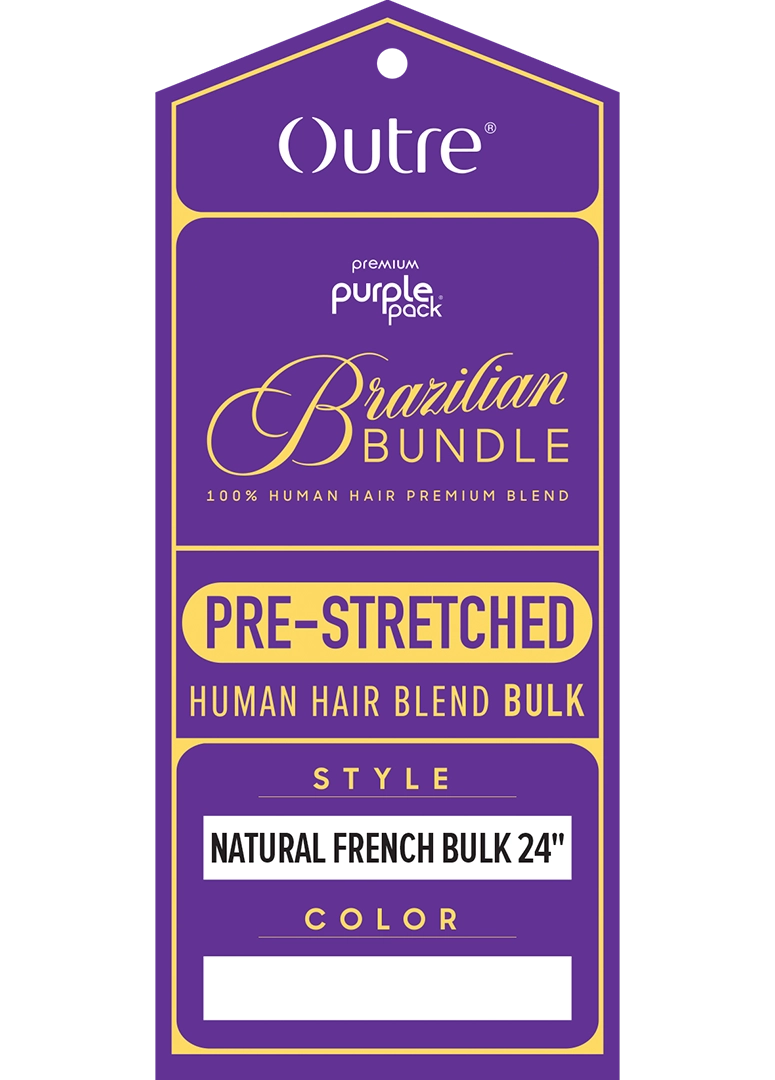 PURPLE PACK BRAZILIAN - PRESTRETCHED NATURAL FRENCH BULK 24"