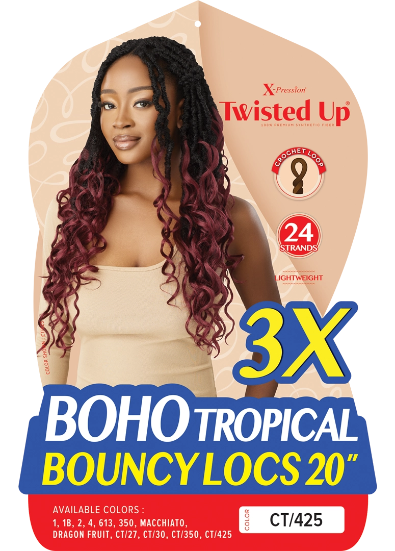 X-PRESSION - TWISTED UP - BOHO TROPICAL BOUNCY LOCS 20” 3X