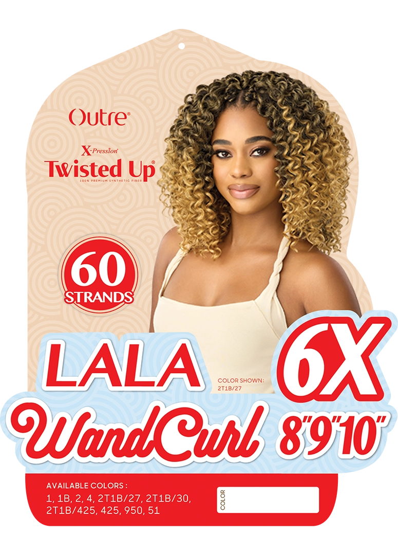 X-PRESSION - TWISTED UP - LALA WANDCURL 8" 9" 10" 6X