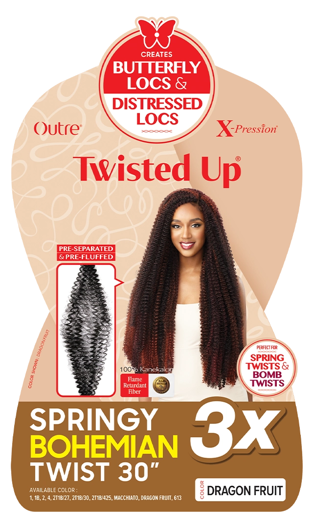 X-PRESSION - TWISTED UP - SPRINGY BOHEMIAN TWIST 30" 3X