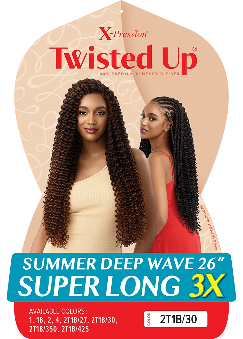 X-PRESSION - TWISTED UP - SUMMER DEEP WAVE 26" SUPER LONG 3X