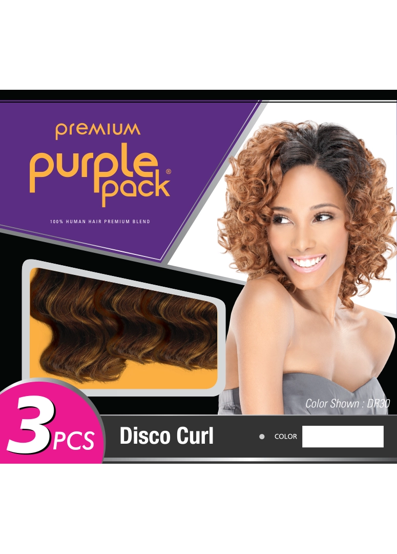 HUMAN HAIR PURPLE PACK 3PCS - DISCO CURL