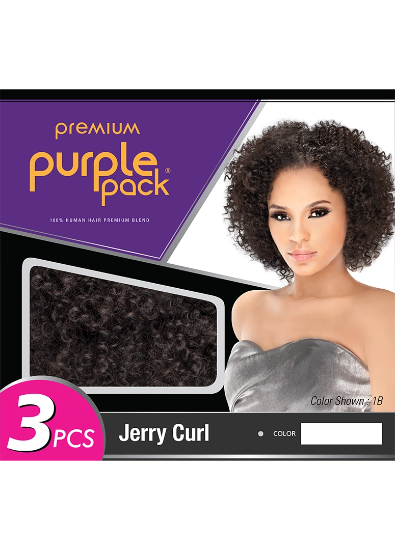 HUMAN HAIR PURPLE PACK 3PCS - JERRY CURL