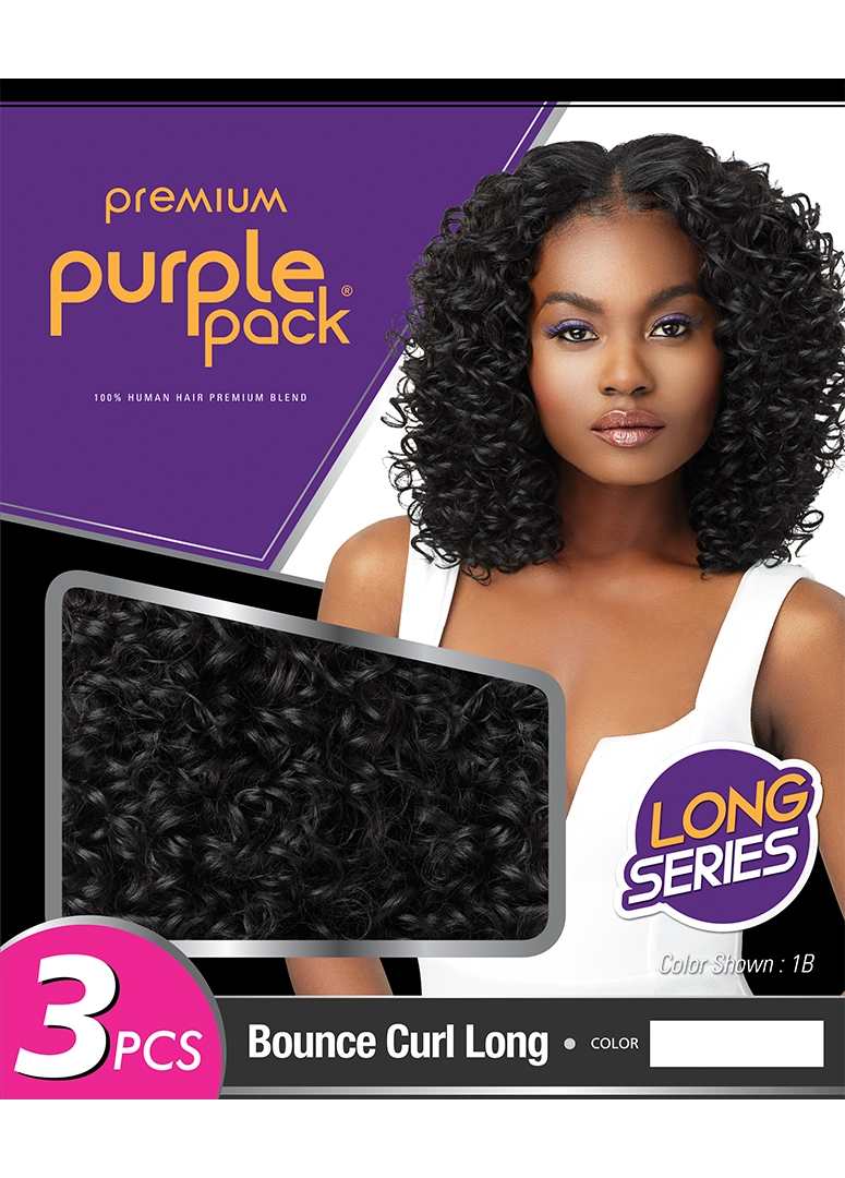 HUMAN HAIR PURPLE PACK LONG 3PCS - BOUNCE CURL LONG
