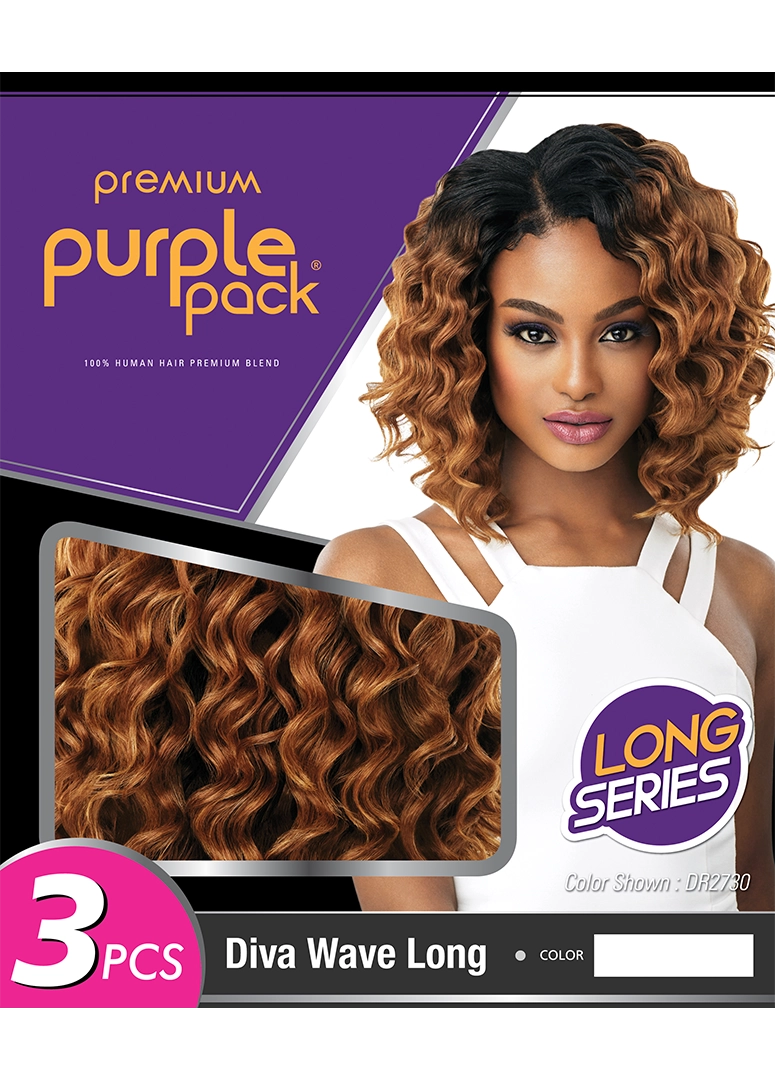 HUMAN HAIR PURPLE PACK LONG 3PCS - DIVA WAVE LONG