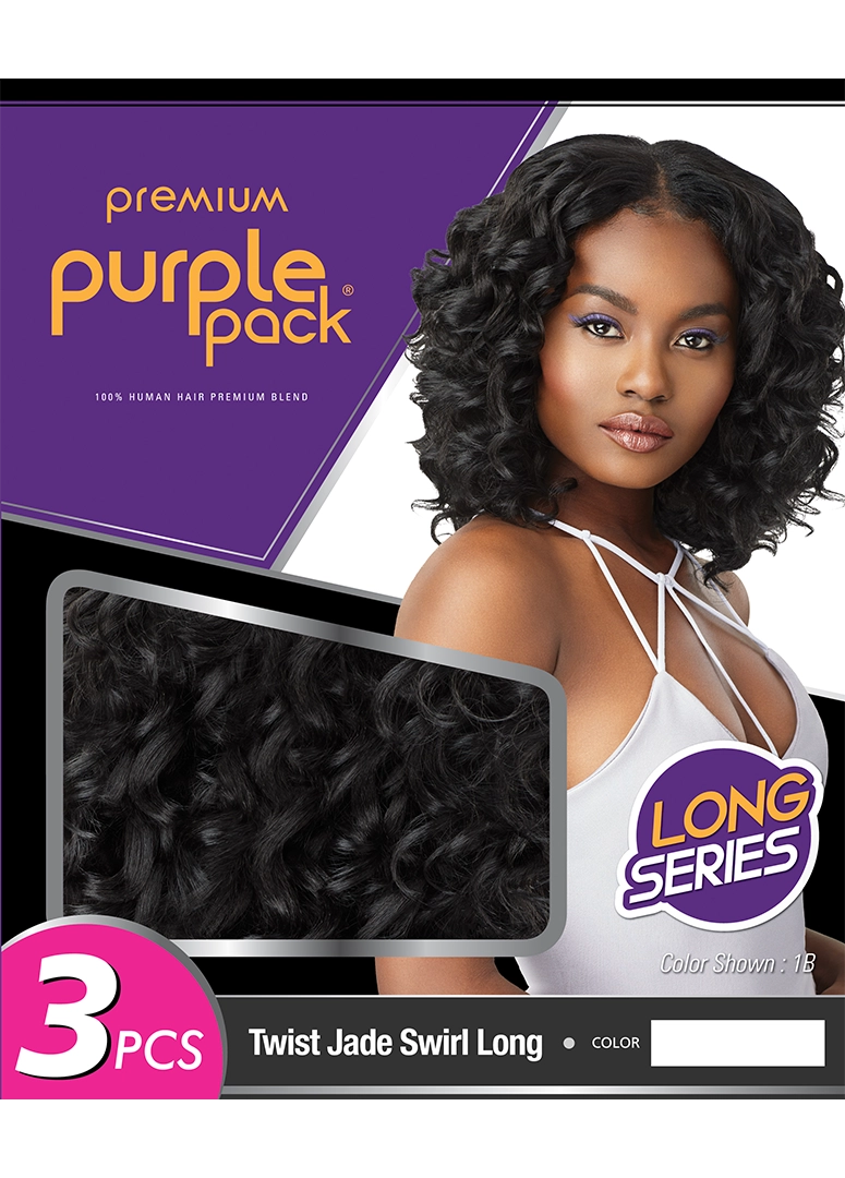 HUMAN HAIR PURPLE PACK LONG 3PCS - TWIST JADE SWIRL LONG
