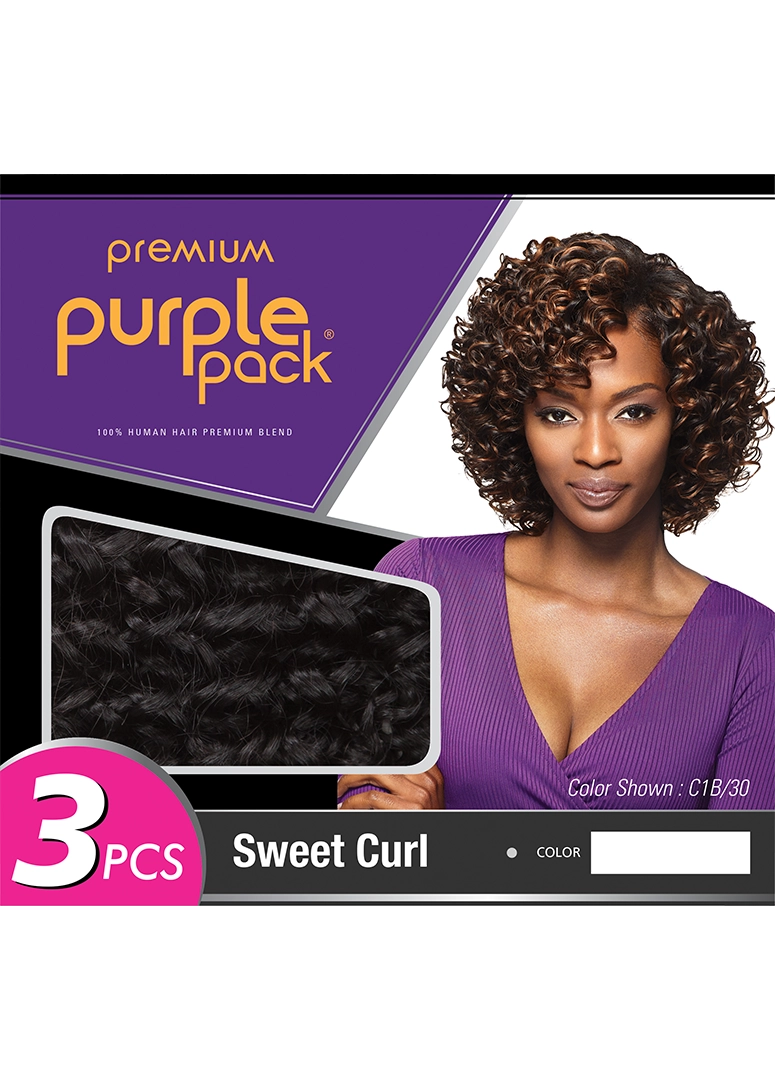 HUMAN HAIR PURPLE PACK 3PCS - SWEET CURL