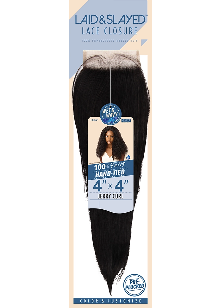 HUMAN HAIR LAID & SLAYED WET & WAVY JERRY CURL LACE PARTING PIECE