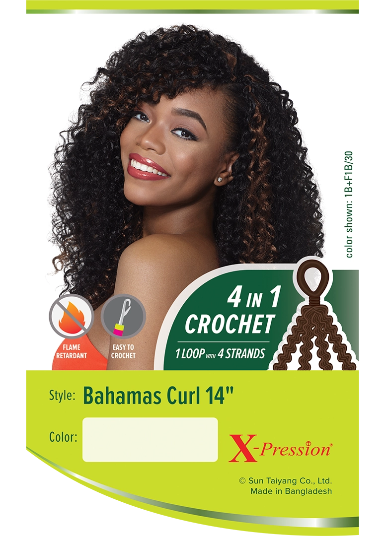 X-PRESSION BRAID 4 IN 1 LOOP BAHAMAS CURL 14"