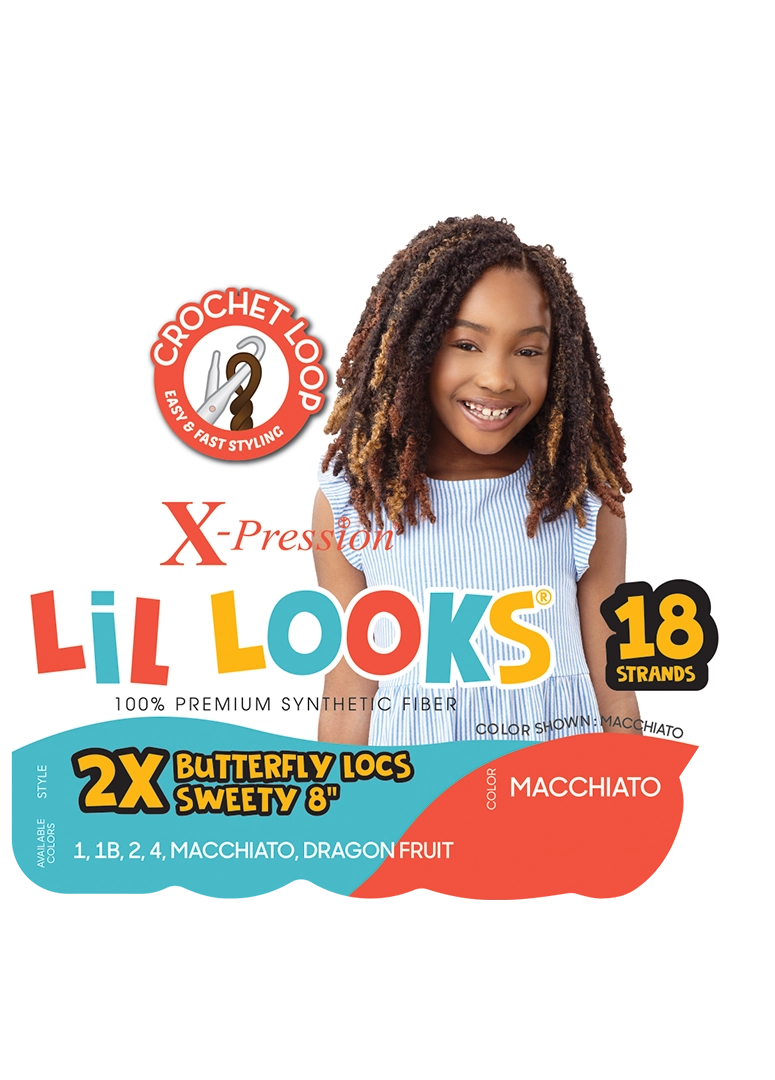 X-PRESSION - LIL LOOKS - BUTTERFLY LOCS SWEETY 8” 2X