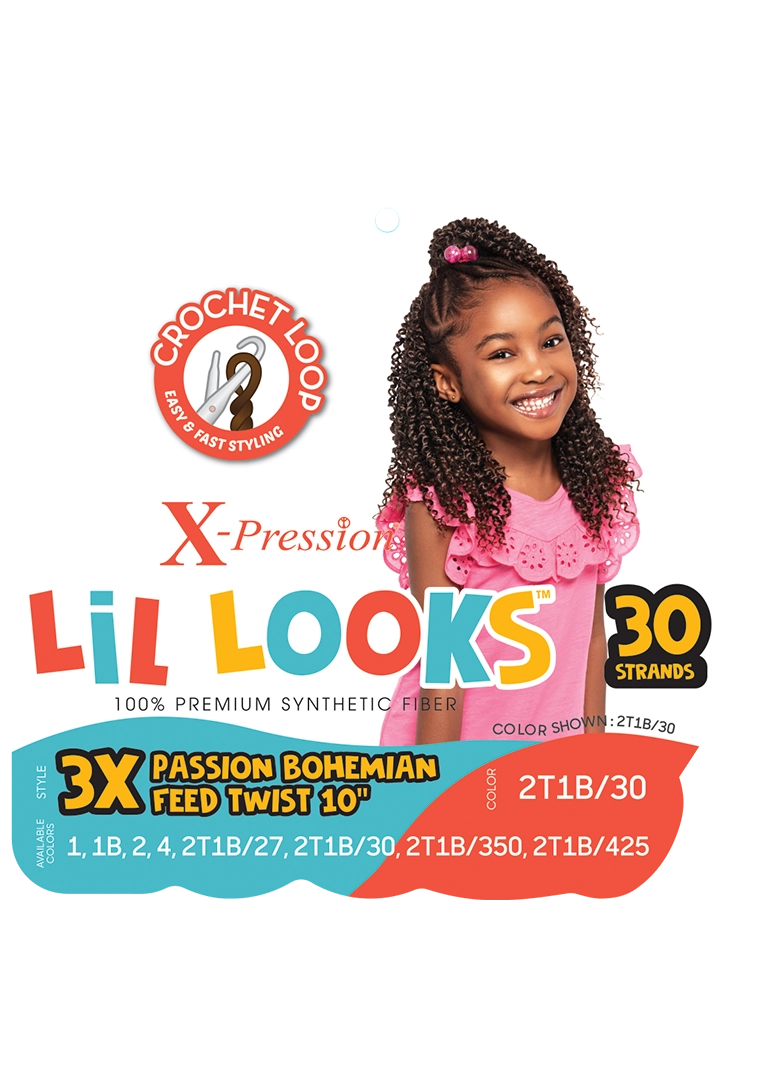 X-PRESSION-LIL LOOKS-PASSION BOHEMIAN FEED TWIST 10" 3X