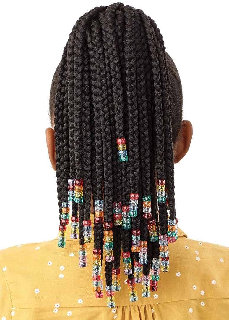 LIL LOOKS - DRAWSTRING PONYTAIL - BEADED BOX BRAIDS 12"