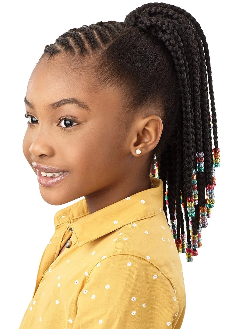 LIL LOOKS - DRAWSTRING PONYTAIL - BEADED BOX BRAIDS 12"