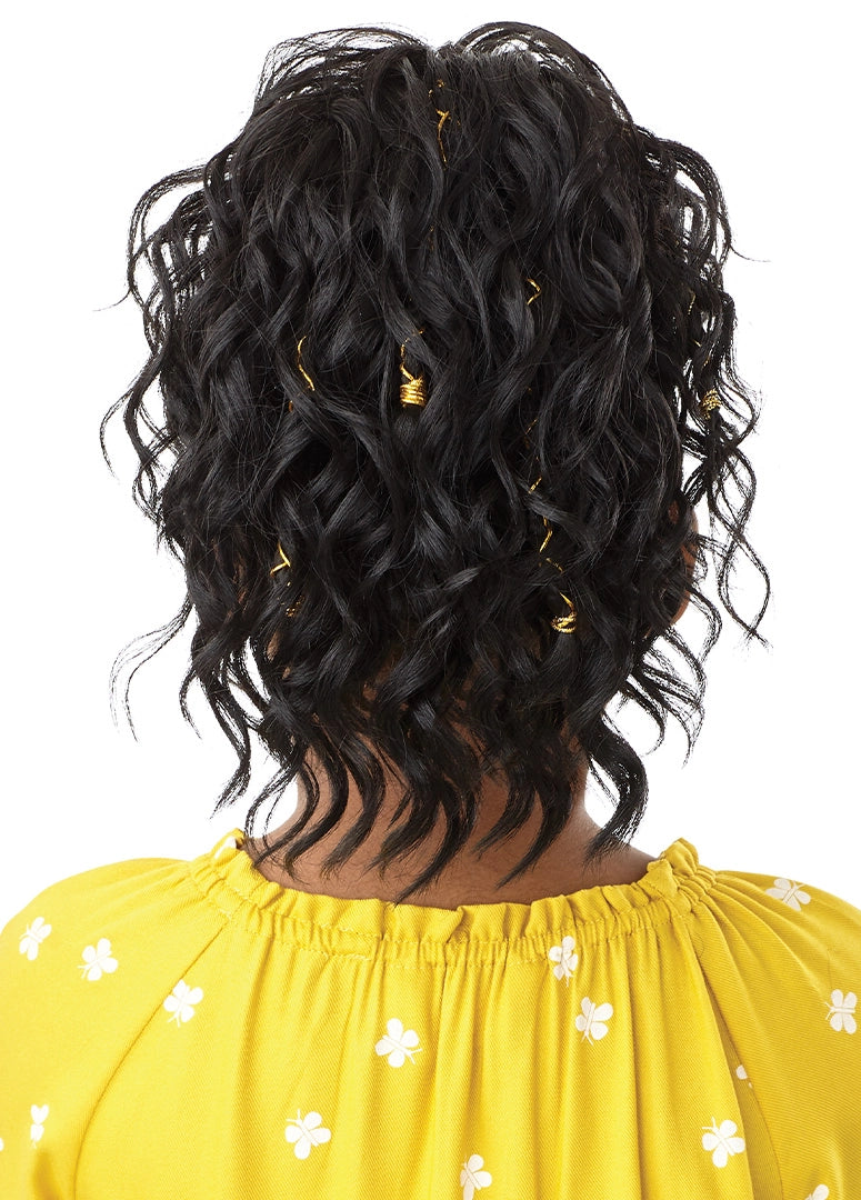 LIL LOOKS - DS PONYTAIL - GOLD ACCENTED NATURAL WAVE 12"