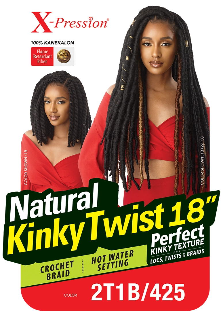 X-PRESSION NATURAL KINKY TWIST 18"
