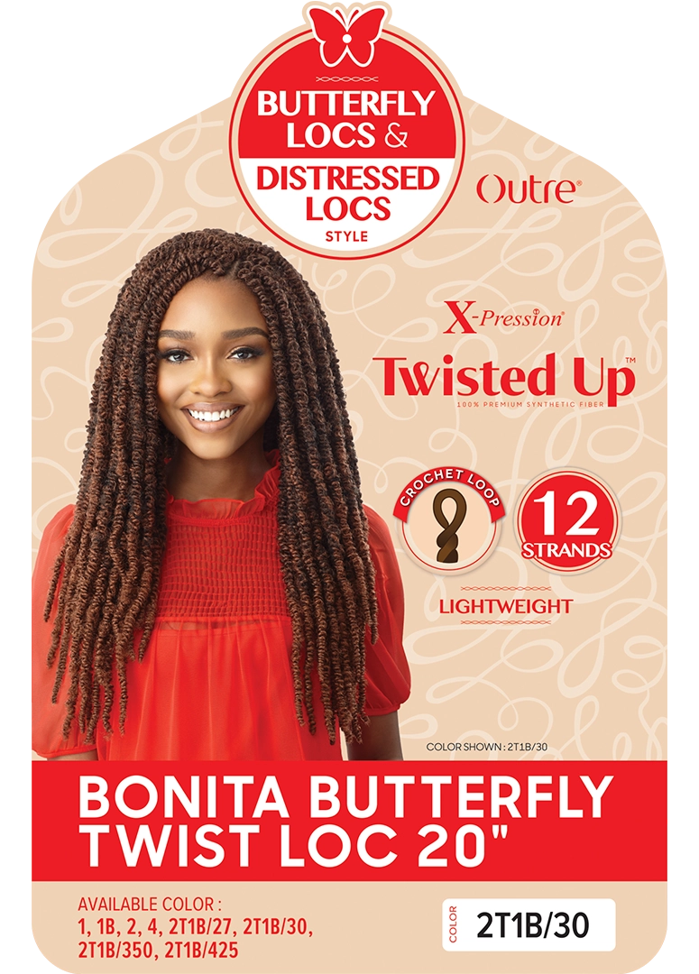 X-PRESSION - TWISTED UP - BONITA BUTTERFLY TWIST LOCS 20"