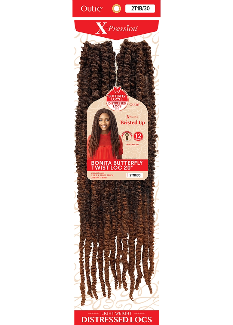 X-PRESSION - TWISTED UP - BONITA BUTTERFLY TWIST LOCS 20"