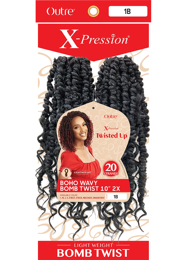 X-PRESSION - TWISTED UP - BOHO WAVY BOMBTWIST 10" 2X