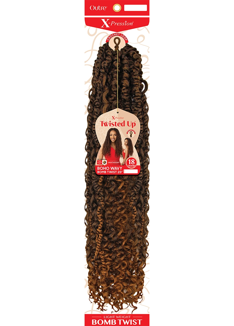 X-PRESSION - TWISTED UP - BOHO WAVY BOMB TWIST 20"