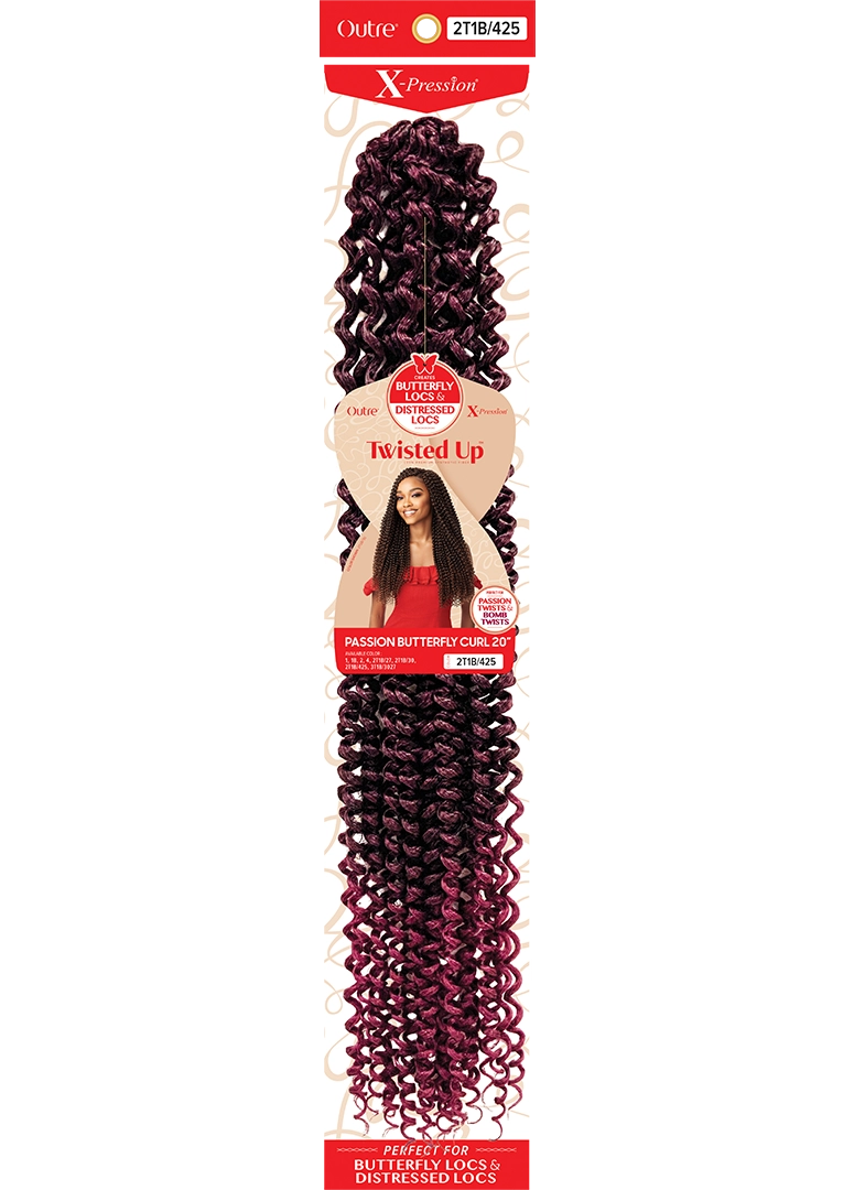 X-PRESSION - TWISTED UP - PASSION BUTTERFLY CURL 20”